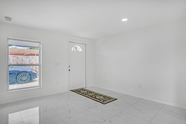 entrance foyer featuring a healthy amount of sunlight