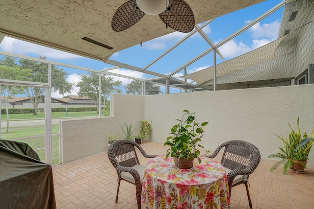 view of sunroom