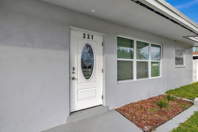 view of doorway to property