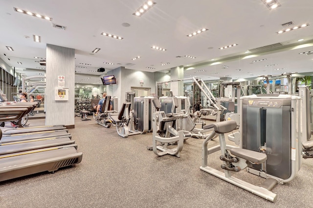 view of workout area