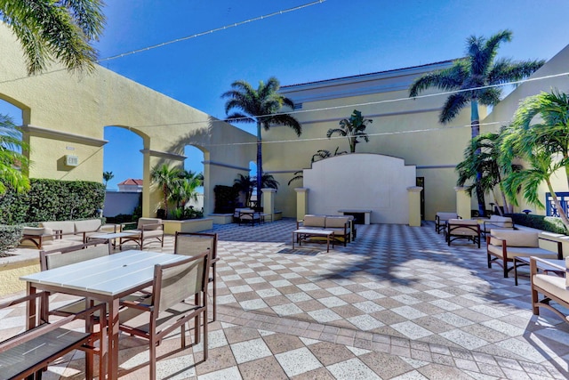 view of patio / terrace featuring an outdoor hangout area