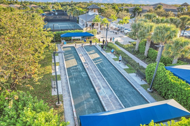 aerial view featuring a residential view