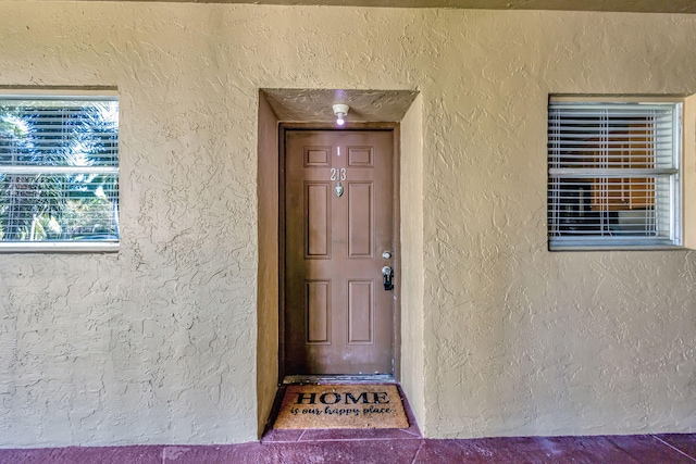 view of doorway to property