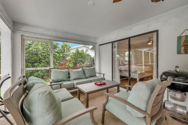 view of sunroom