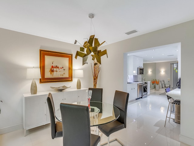 dining room with sink