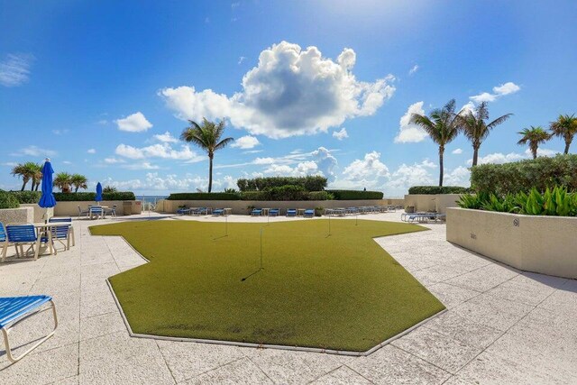 view of community featuring a patio area