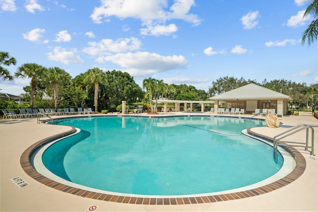 view of pool with a patio