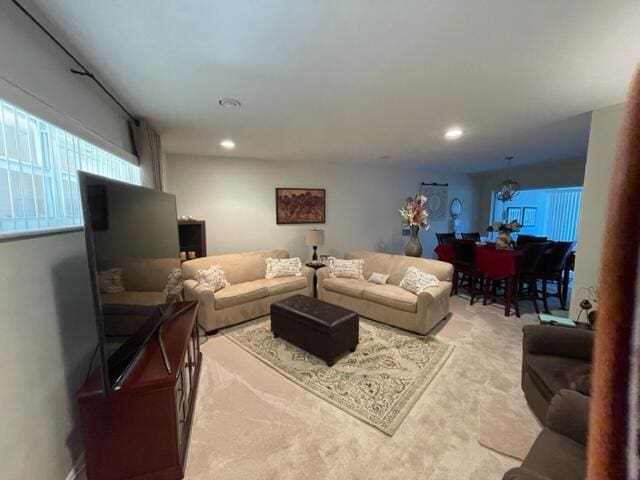 view of carpeted living room