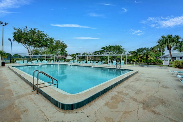 view of pool with a patio area