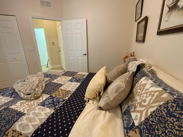 bedroom with a closet