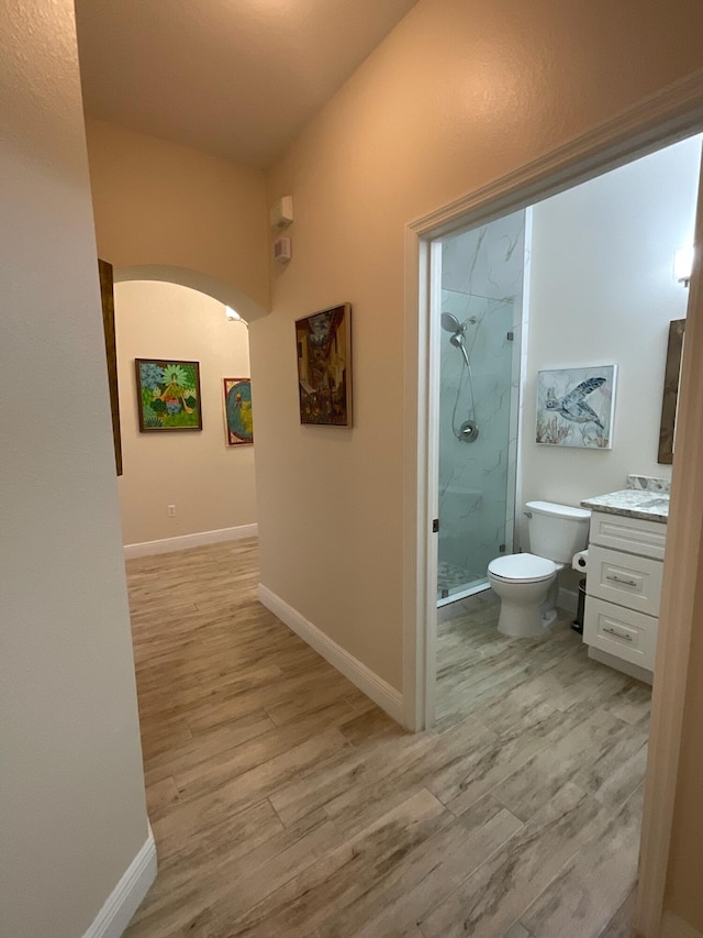 hall featuring light hardwood / wood-style flooring