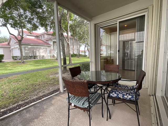 view of sunroom / solarium