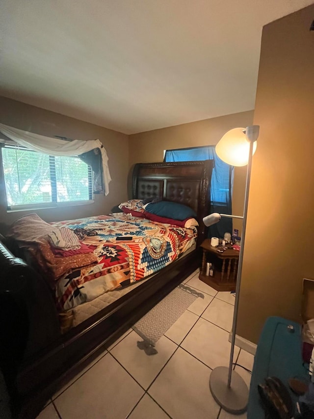 view of tiled bedroom