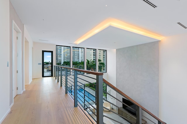 hallway featuring light hardwood / wood-style flooring