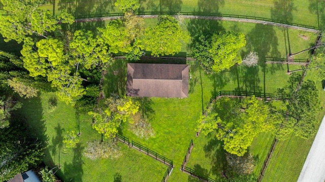 drone / aerial view featuring a rural view