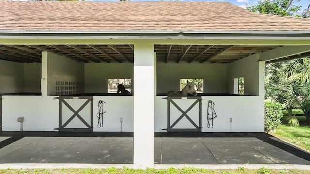 view of horse barn