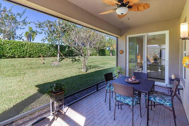 view of sunroom / solarium