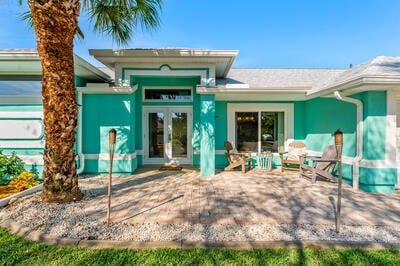 entrance to property featuring french doors