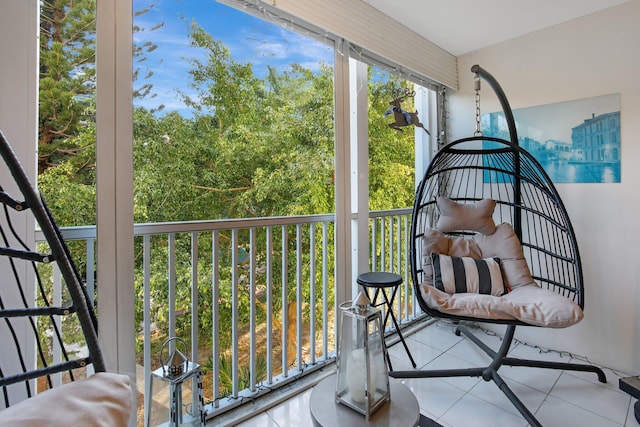 view of sunroom