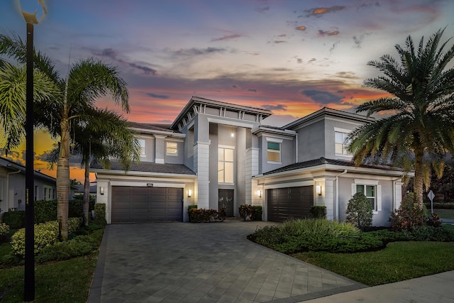 view of front of home featuring a garage