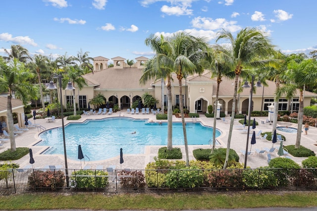 view of pool with a patio area