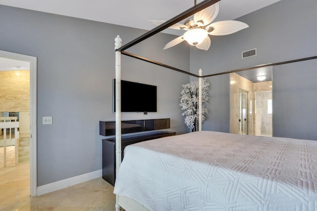6136 SE Georgetown Pl, Hobe Sound, FL 33455 - bedroom with a ceiling fan and baseboards