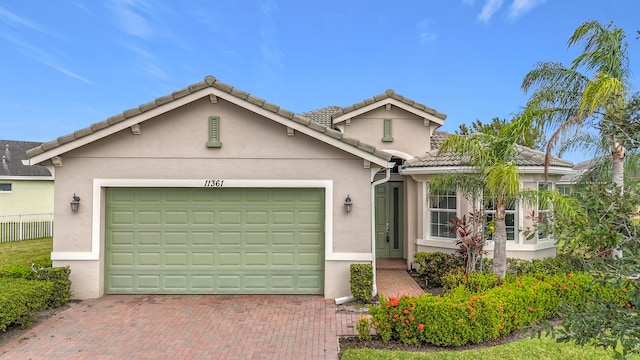 view of front of house featuring a garage