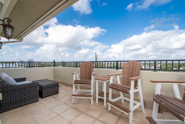 view of patio / terrace featuring a balcony