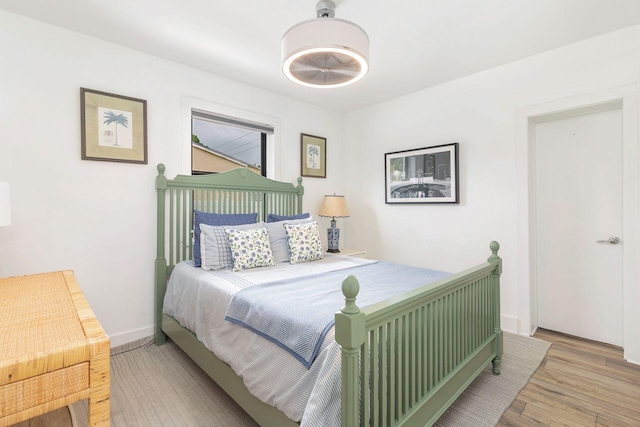 bedroom featuring hardwood / wood-style floors