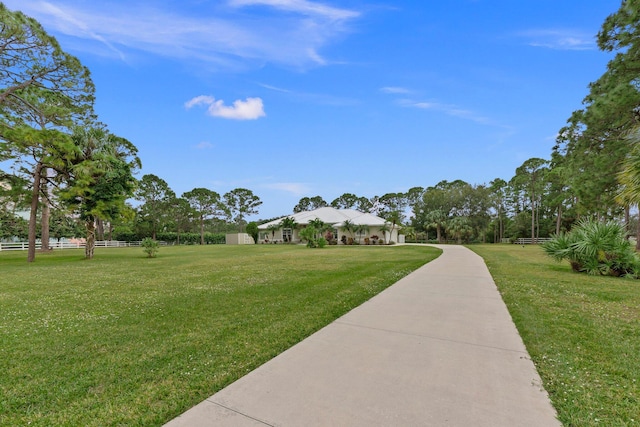 exterior space featuring a lawn