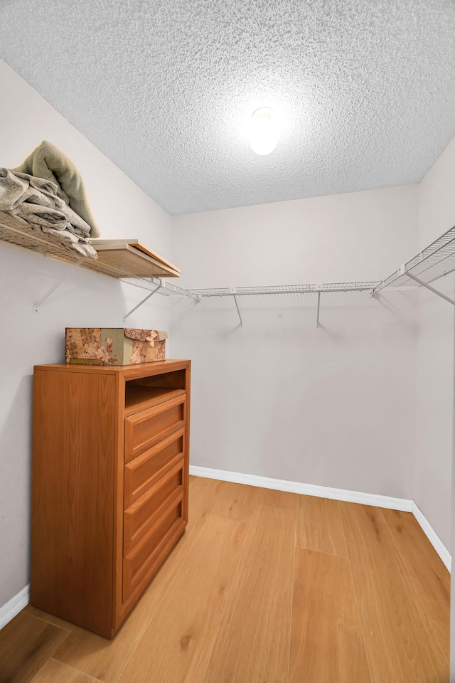 walk in closet featuring hardwood / wood-style floors