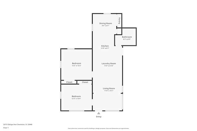 337 E Obispo Ave, Clewiston, FL 33440 - room layout