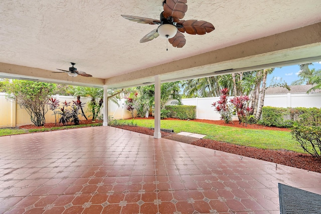 view of patio / terrace with ceiling fan