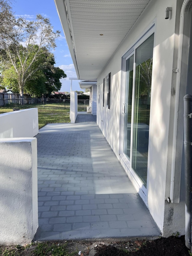 view of patio with fence