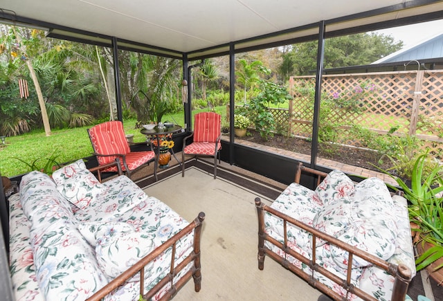 view of sunroom