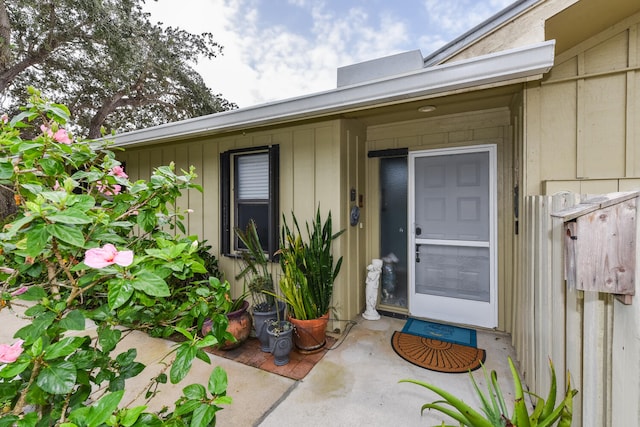 view of doorway to property