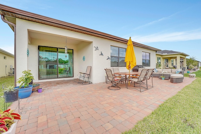 view of patio / terrace with an outdoor living space