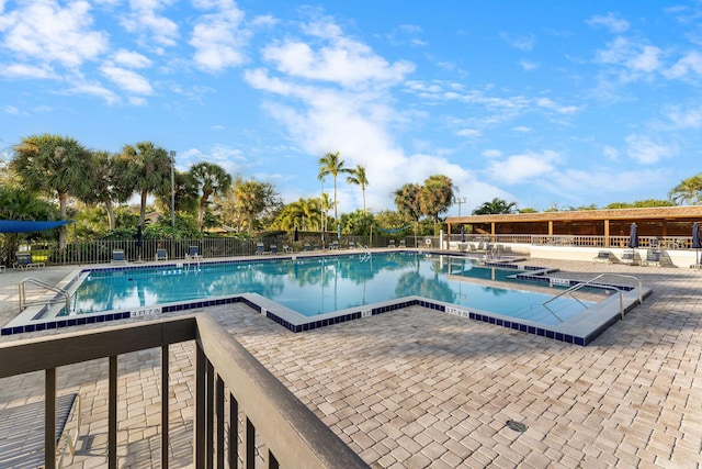 view of pool with a patio