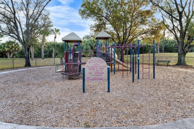 view of jungle gym