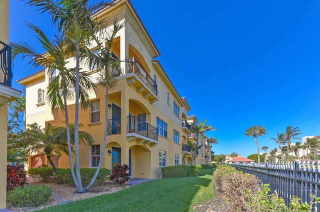 view of property with a water view