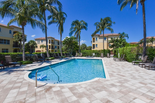 view of pool with a patio area