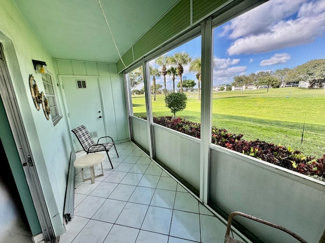 view of sunroom