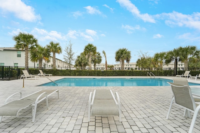 view of pool featuring a patio area