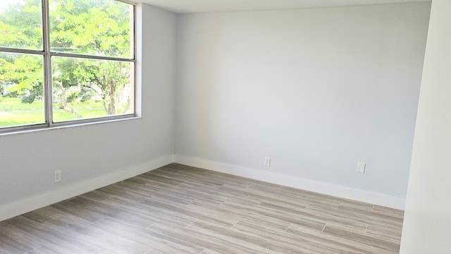 empty room featuring light hardwood / wood-style floors