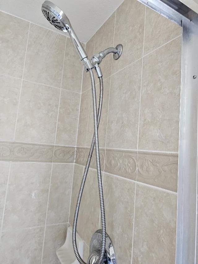 room details with tiled shower