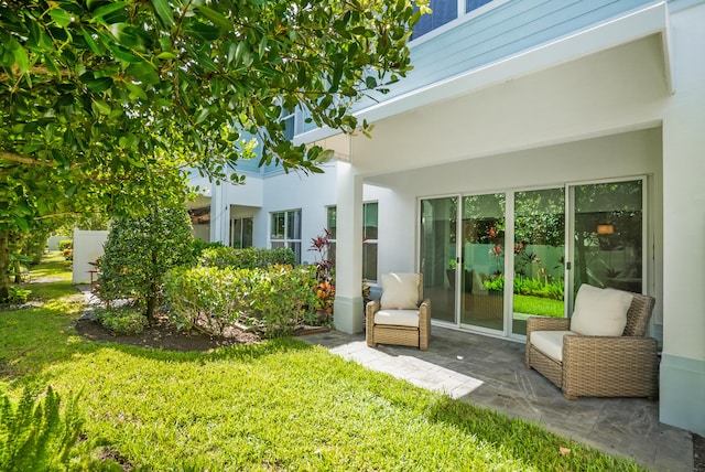 view of yard with a patio