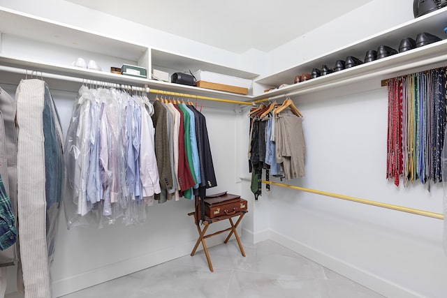 view of walk in closet