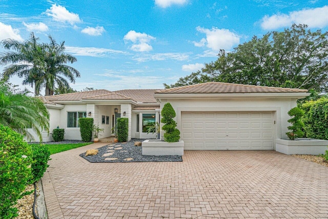 view of front of house featuring a garage