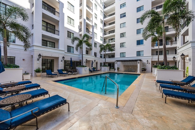 view of pool with a patio area