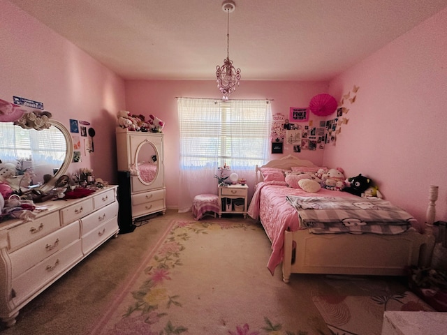 carpeted bedroom with multiple windows